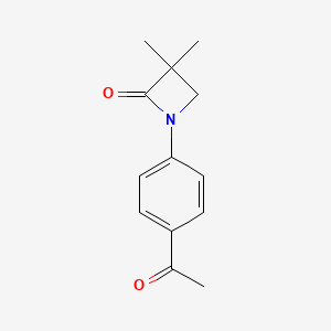 molecular formula C13H15NO2 B3036192 1-(4-乙酰苯基)-3,3-二甲基-2-氮杂环丁酮 CAS No. 339015-93-9