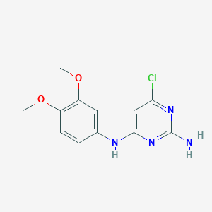 molecular formula C12H13ClN4O2 B3036193 6-氯-N4-(3,4-二甲氧基苯基)嘧啶-2,4-二胺 CAS No. 339016-02-3