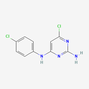 molecular formula C10H8Cl2N4 B3036195 6-氯-4-N-(4-氯苯基)嘧啶-2,4-二胺 CAS No. 339016-16-9