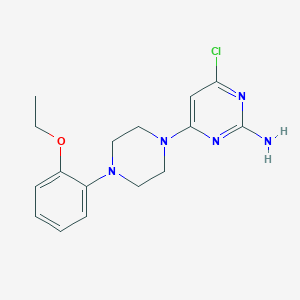 molecular formula C16H20ClN5O B3036196 4-Chloro-6-[4-(2-ethoxyphenyl)piperazin-1-yl]pyrimidin-2-amine CAS No. 339016-17-0