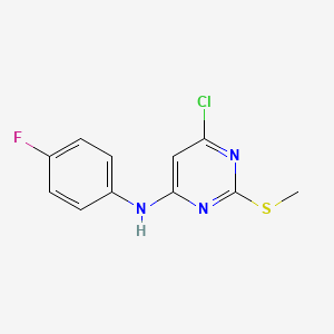 6-chloro-N-(4-fluorophenyl)-2-(methylsulfanyl)-4-pyrimidinamine