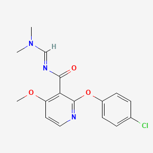 molecular formula C16H16ClN3O3 B3036204 2-(4-chlorophenoxy)-N-[(dimethylamino)methylene]-4-methoxynicotinamide CAS No. 339016-75-0