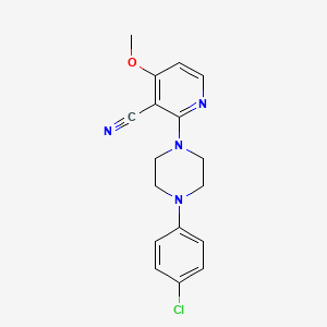 2-[4-(4-Chlorophenyl)piperazino]-4-methoxynicotinonitrile