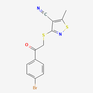 3-{[2-(4-Bromophenyl)-2-oxoethyl]sulfanyl}-5-methyl-4-isothiazolecarbonitrile