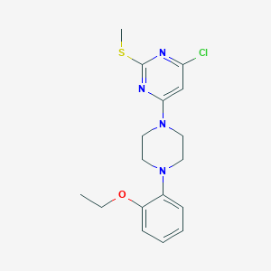 molecular formula C17H21ClN4OS B3036213 2-(4-(6-Chloro-2-(methylsulfanyl)-4-pyrimidinyl)tetrahydro-1-pyrazinyl)phenyl ethyl ether CAS No. 339017-68-4