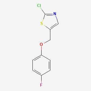 molecular formula C10H7ClFNOS B3036219 2-氯-5-[(4-氟苯氧基)甲基]-1,3-噻唑 CAS No. 339018-31-4