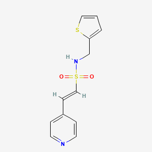 (E)-2-pyridin-4-yl-N-(thiophen-2-ylmethyl)ethenesulfonamide