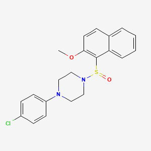 molecular formula C21H21ClN2O2S B3036230 1-(4-Chlorophenyl)-4-[(2-methoxy-1-naphthyl)sulfinyl]piperazine CAS No. 339020-45-0