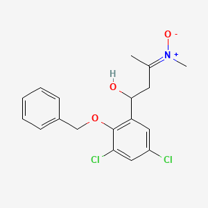 molecular formula C18H19Cl2NO3 B3036231 4-(3,5-二氯-2-苯甲氧基苯基)-4-羟基-N-甲基丁-2-亚胺氧化物 CAS No. 339020-55-2