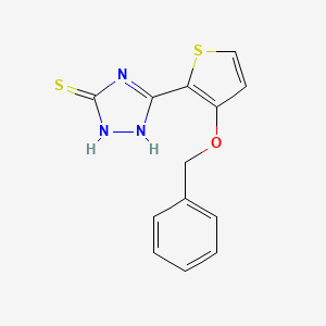 molecular formula C13H11N3OS2 B3036241 5-[3-(benzyloxy)-2-thienyl]-4H-1,2,4-triazol-3-ylhydrosulfide CAS No. 339022-49-0