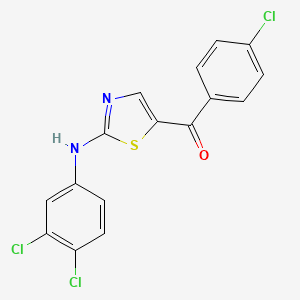 [4-Chlorophenyl][2-[3,4-dichloroanilino]-1,3-thiazol-5-yl]methanone