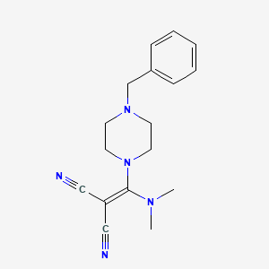 2-((4-Benzylpiperazino)(dimethylamino)methylene)malononitrile