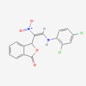 3-[2-(2,4-dichloroanilino)-1-nitrovinyl]-2-benzofuran-1(3H)-one