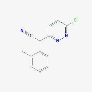 2-(6-Chloropyridazin-3-yl)-2-(2-methylphenyl)acetonitrile