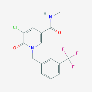 5-chloro-N-methyl-6-oxo-1-[3-(trifluoromethyl)benzyl]-1,6-dihydro-3-pyridinecarboxamide