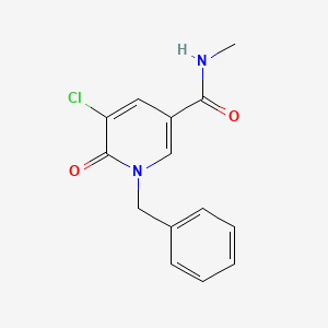 molecular formula C14H13ClN2O2 B3036249 1-苄基-5-氯-N-甲基-6-氧代-1,6-二氢-3-吡啶甲酰胺 CAS No. 339024-36-1