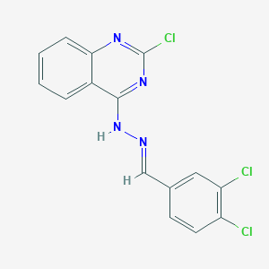 molecular formula C15H9Cl3N4 B3036254 3,4-二氯苯甲醛 N-(2-氯-4-喹唑啉基)腙 CAS No. 339025-97-7