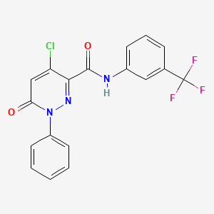 4-Chloro-6-oxo-1-phenyl-N-(3-(trifluoromethyl)phenyl)-1,6-dihydro-3-pyridazinecarboxamide