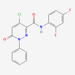 4-chloro-N-(2,4-difluorophenyl)-6-oxo-1-phenyl-1,6-dihydro-3-pyridazinecarboxamide