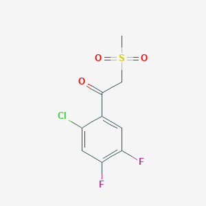 molecular formula C9H7ClF2O3S B3036276 1-(2-氯-4,5-二氟苯基)-2-(甲磺酰基)-1-乙酮 CAS No. 339097-31-3