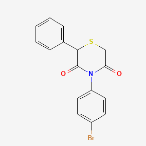 molecular formula C16H12BrNO2S B3036278 4-(4-Bromophenyl)-2-phenylthiomorpholine-3,5-dione CAS No. 339098-41-8
