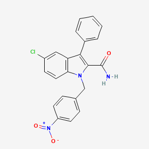 molecular formula C22H16ClN3O3 B3036279 5-氯-1-(4-硝基苄基)-3-苯基-1H-吲哚-2-甲酰胺 CAS No. 339098-47-4