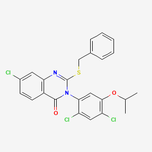 2-(benzylsulfanyl)-7-chloro-3-(2,4-dichloro-5-isopropoxyphenyl)-4(3H)-quinazolinone