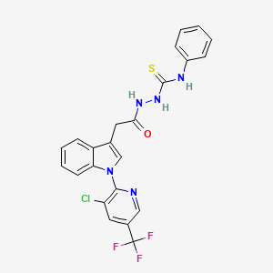 1-[[2-[1-[3-Chloro-5-(trifluoromethyl)pyridin-2-yl]indol-3-yl]acetyl]amino]-3-phenylthiourea