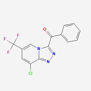 molecular formula C14H7ClF3N3O B3036290 [8-Chloro-6-(trifluoromethyl)[1,2,4]triazolo[4,3-a]pyridin-3-yl](phenyl)methanone CAS No. 339100-00-4