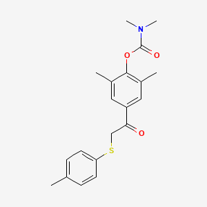 molecular formula C20H23NO3S B3036291 2,6-dimethyl-4-{2-[(4-methylphenyl)sulfanyl]acetyl}phenyl N,N-dimethylcarbamate CAS No. 339100-06-0