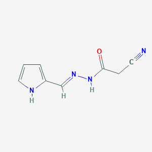 molecular formula C8H8N4O B3036295 2-氰基-N'-[(1E)-(1H-吡咯-2-基)亚甲基]乙酰肼 CAS No. 339100-69-5