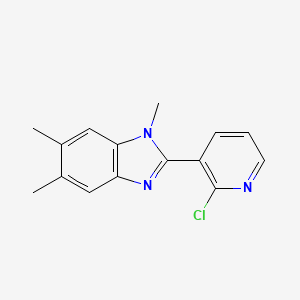 2-(2-chloropyridin-3-yl)-1,5,6-trimethyl-1H-1,3-benzodiazole