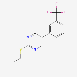 2-(Allylsulfanyl)-5-(3-(trifluoromethyl)phenyl)pyrimidine