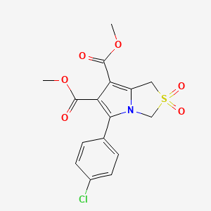 dimethyl 5-(4-chlorophenyl)-2,2-dioxo-2,3-dihydro-1H-2lambda~6~-pyrrolo[1,2-c][1,3]thiazole-6,7-dicarboxylate