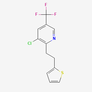molecular formula C12H9ClF3NS B3036311 3-Chloro-2-[2-(2-thienyl)ethyl]-5-(trifluoromethyl)pyridine CAS No. 339102-36-2