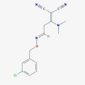 2-[(3E)-3-{[(3-chlorophenyl)methoxy]imino}-1-(dimethylamino)propylidene]propanedinitrile