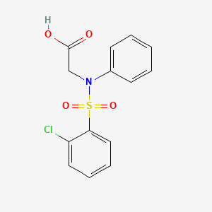 2-{[(2-Chlorophenyl)sulfonyl]anilino}acetic acid
