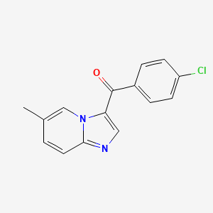 molecular formula C15H11ClN2O B3036323 (4-氯苯基)(6-甲基咪唑并[1,2-a]吡啶-3-基)甲酮 CAS No. 339103-57-0