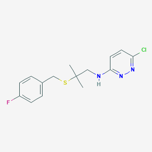 molecular formula C15H17ClFN3S B3036333 6-氯-N-{2-[(4-氟苄基)硫烷基]-2-甲基丙基}-3-哒嗪胺 CAS No. 339104-47-1