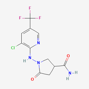 1-((3-Chloro-5-(trifluoromethyl)-2-pyridinyl)amino)-5-oxo-3-pyrrolidinecarboxamide