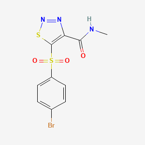 5-[(4-bromophenyl)sulfonyl]-N-methyl-1,2,3-thiadiazole-4-carboxamide