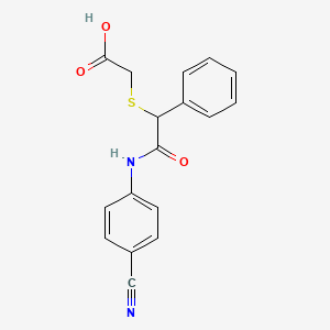 2-{[2-(4-Cyanoanilino)-2-oxo-1-phenylethyl]sulfanyl}acetic acid