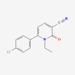 molecular formula C14H11ClN2O B3036359 6-(4-Chlorophenyl)-1-ethyl-2-oxo-1,2-dihydro-3-pyridinecarbonitrile CAS No. 339109-76-1