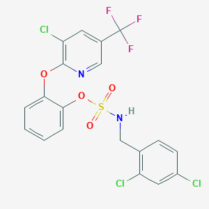 molecular formula C19H12Cl3F3N2O4S B3036360 2-{[3-chloro-5-(trifluoromethyl)-2-pyridinyl]oxy}phenyl-N-(2,4-dichlorobenzyl)sulfamate CAS No. 339111-61-4