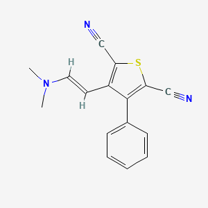 3-[(E)-2-(dimethylamino)ethenyl]-4-phenylthiophene-2,5-dicarbonitrile