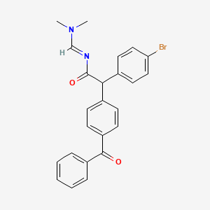 2-(4-benzoylphenyl)-2-(4-bromophenyl)-N-(dimethylaminomethylidene)acetamide