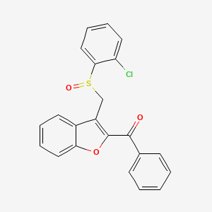 (3-{[(2-Chlorophenyl)sulfinyl]methyl}-1-benzofuran-2-yl)(phenyl)methanone