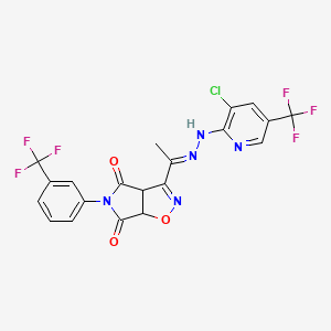 3-[(E)-N-[[3-Chloro-5-(trifluoromethyl)pyridin-2-yl]amino]-C-methylcarbonimidoyl]-5-[3-(trifluoromethyl)phenyl]-3a,6a-dihydropyrrolo[3,4-d][1,2]oxazole-4,6-dione