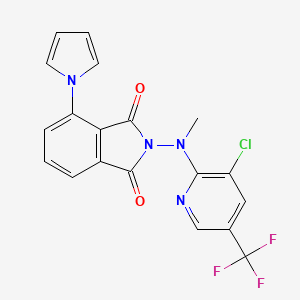 2-[[3-Chloro-5-(trifluoromethyl)pyridin-2-yl]-methylamino]-4-pyrrol-1-ylisoindole-1,3-dione
