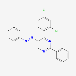 4-(2,4-Dichlorophenyl)-2-phenyl-5-(2-phenyldiazenyl)pyrimidine